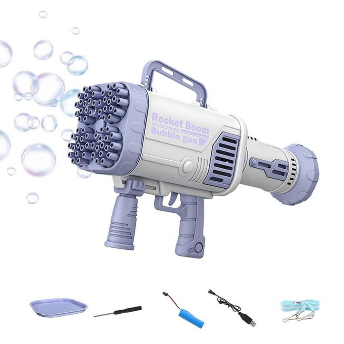 НЕМСКИ Пистолет за сапунени балончета с LED светлини, Препоръчителна възраст +3 години + ЛЕД ФЕНЕР
