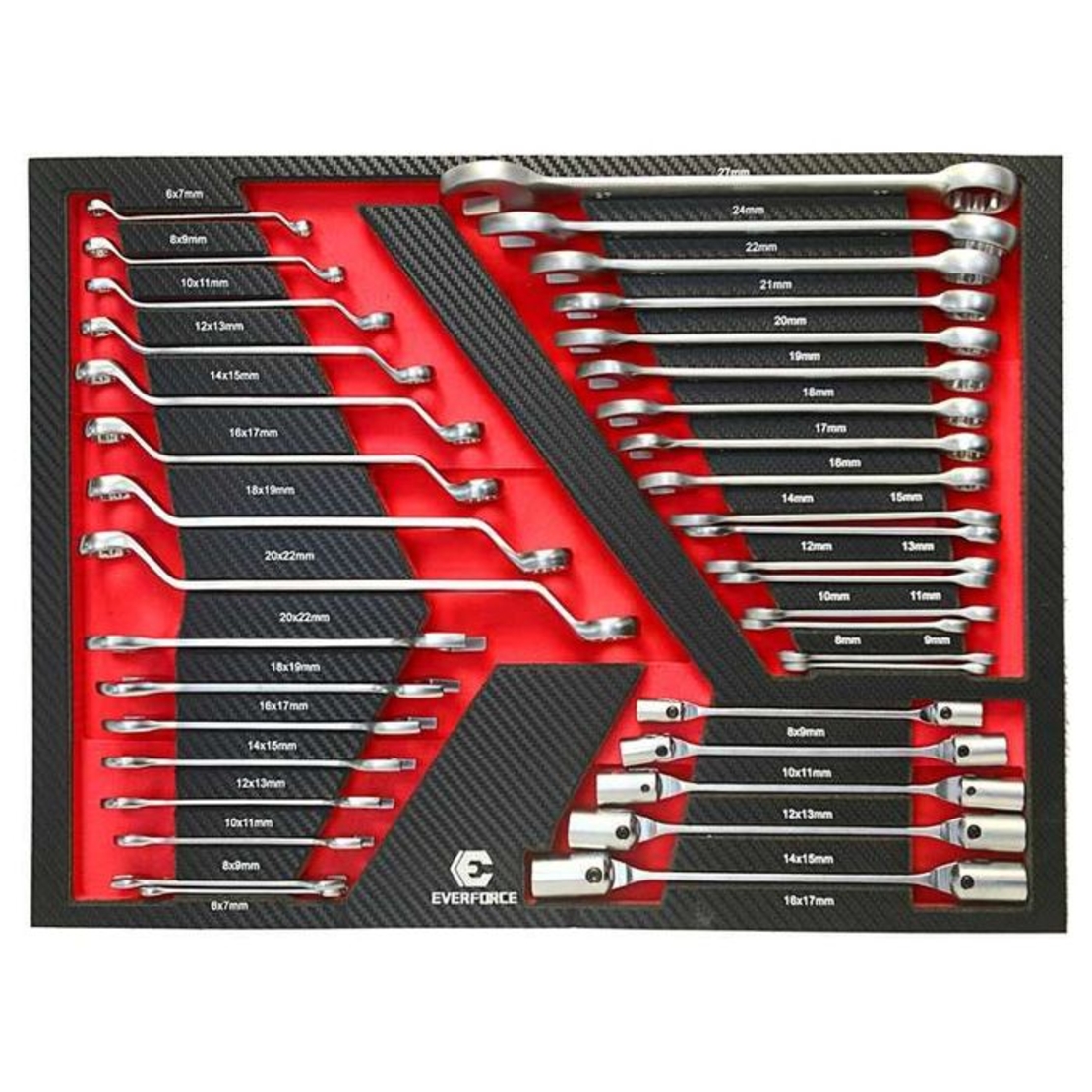 НЕМСКИ Професионален шкаф с инструменти EVERFORCE Maxi-Line +ЛЕД ФЕНЕР