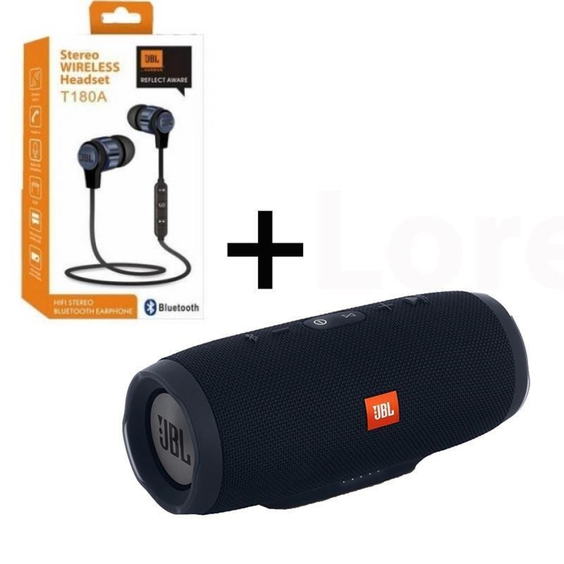 НЕМСКИ Комплект Преносима тонколона Charge 3 + JBL Слушалки + ЛЕД ФЕНЕР