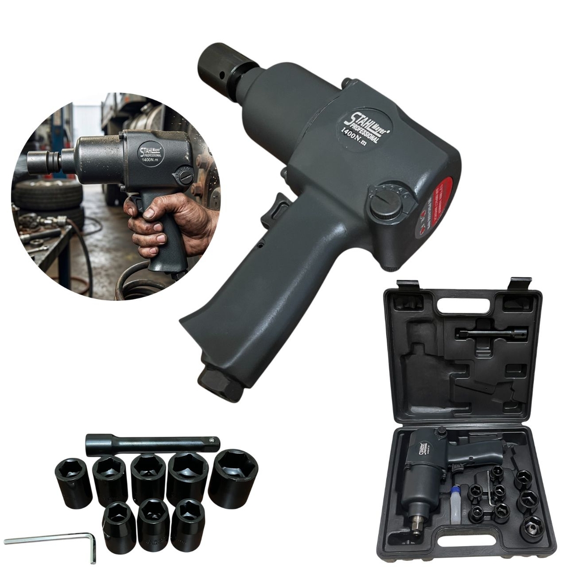 НЕМСКИ Пневматичен Ударен Гайковерт 1/2