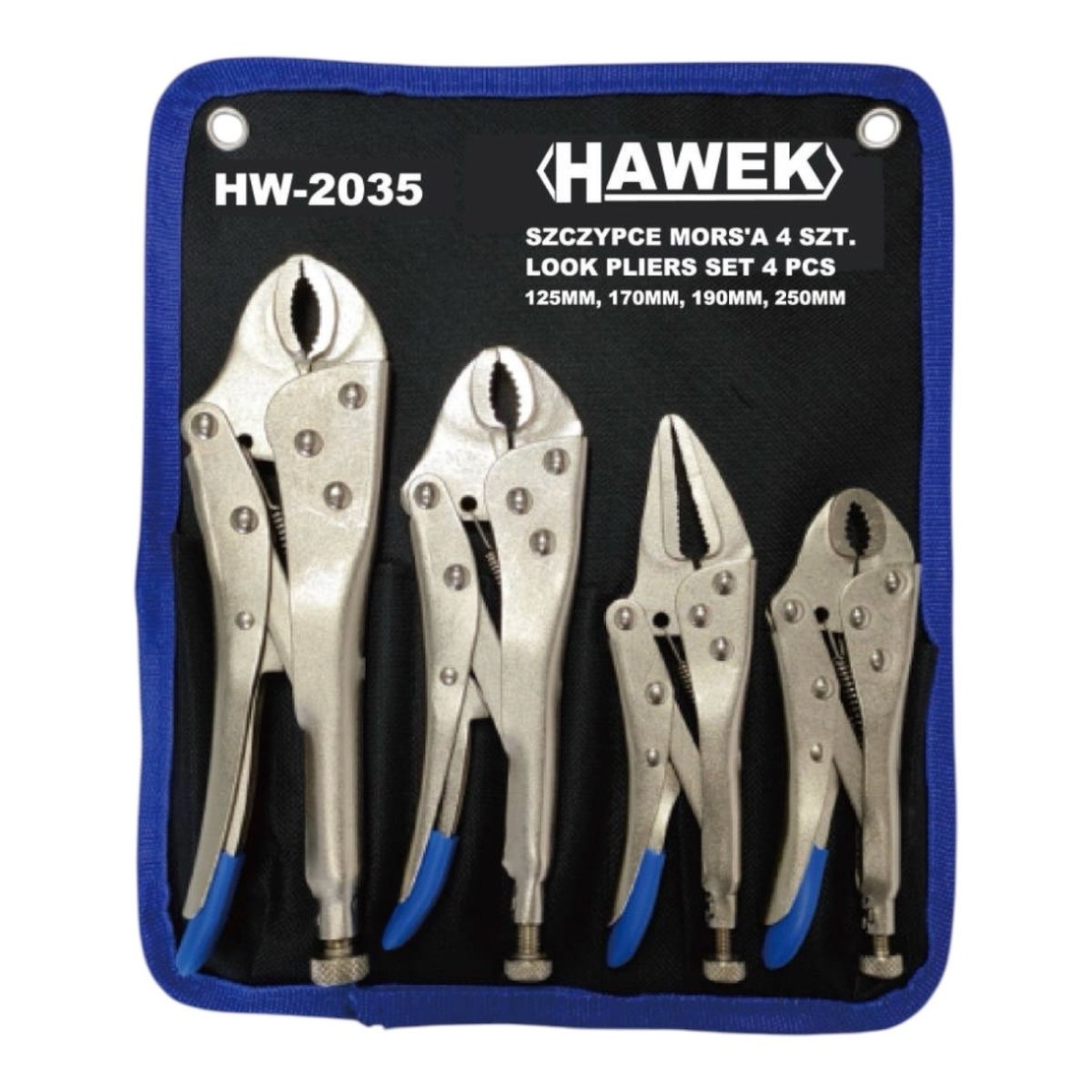 НЕМСКИ Клещи Чираци Комплект 4 части HAWEK Чирак HW-2035 + ЛЕД ФЕНЕР