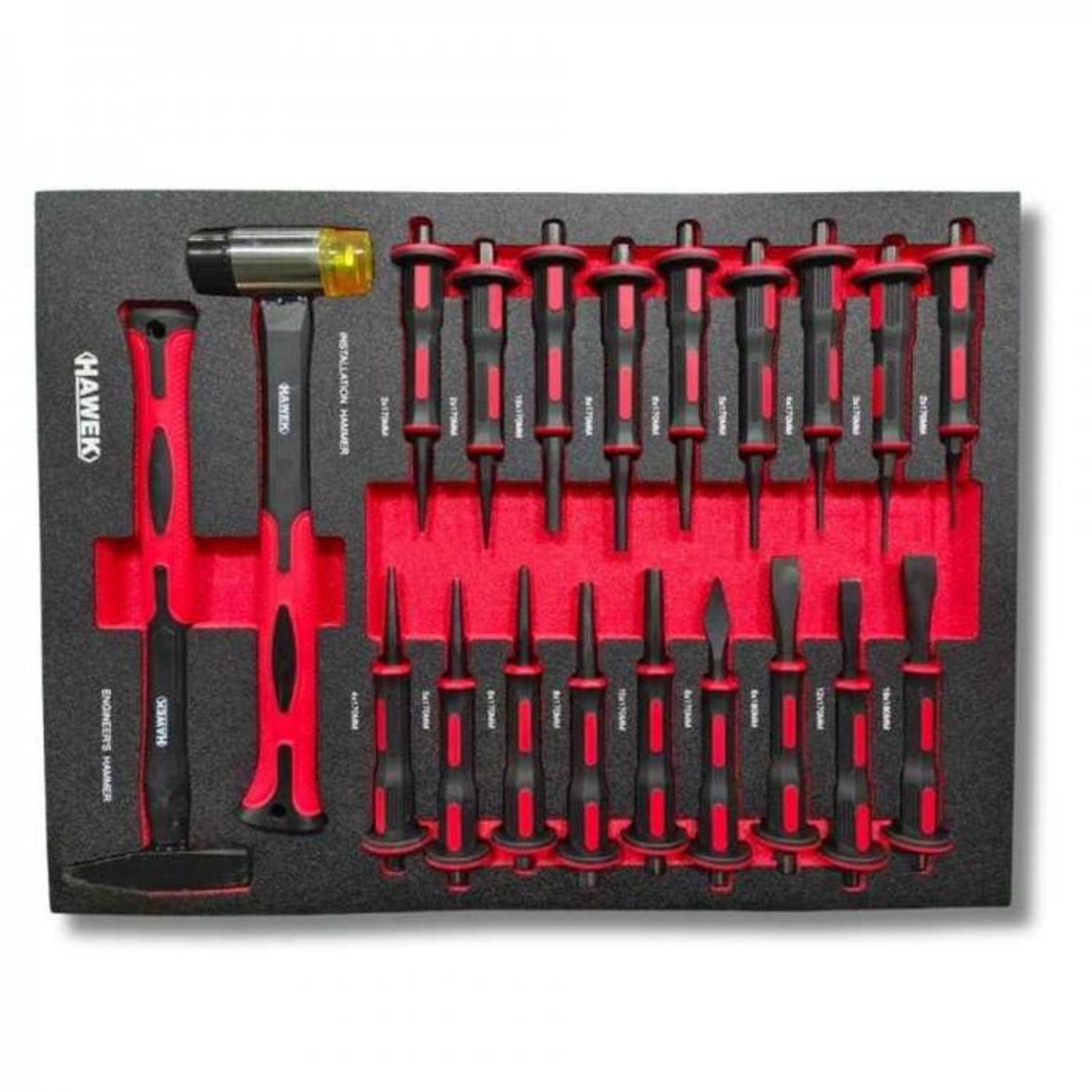 НЕМСКИ Професионален Шкаф С Инструменти HAWEK-12 чекмеджета +ЛЕД ФЕНЕР