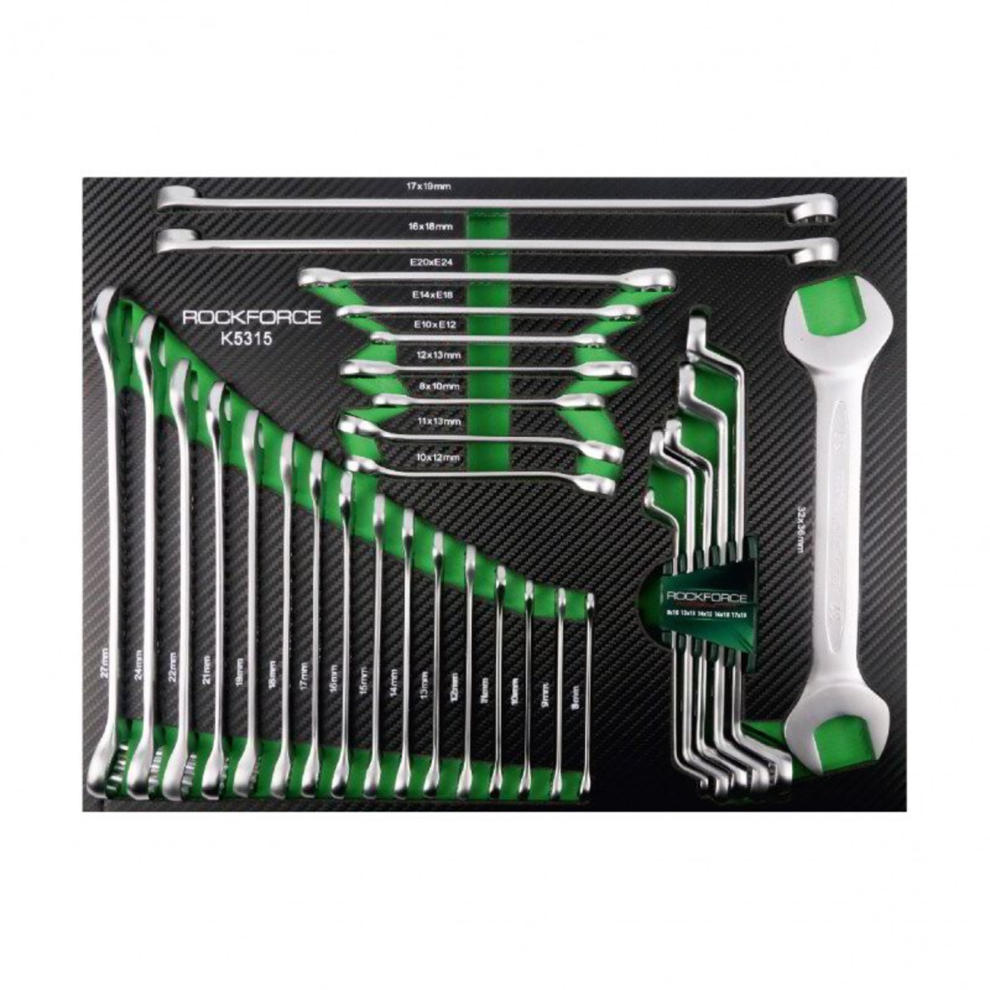 НЕМСКА Количка – ШКАФ С ИНСТРУМЕНТИ С 7 Чекмеджета – 5 пълни ROCKFORCE + ЛЕД ФЕНЕР