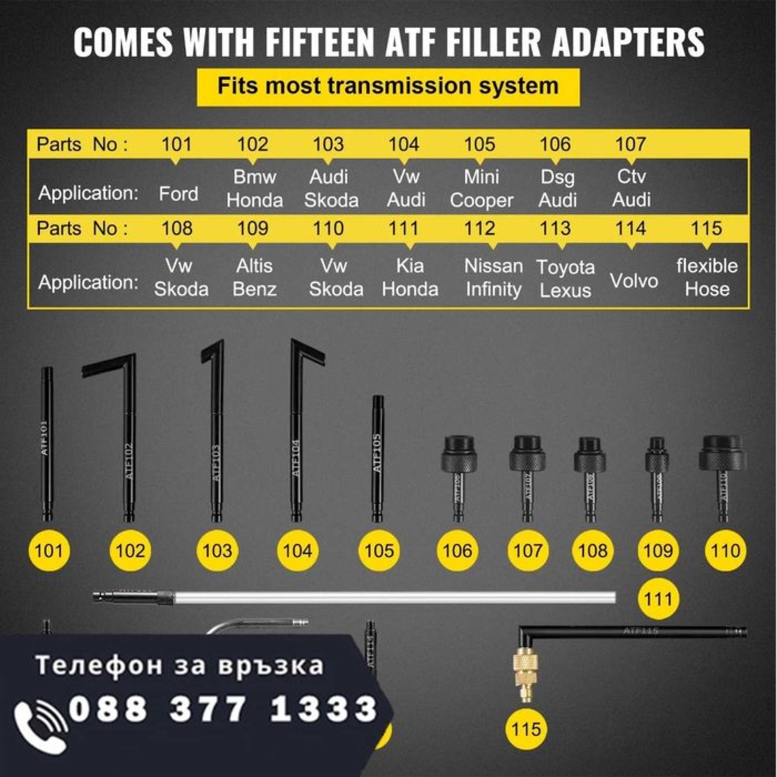 НЕМСКА Ръчна помпа за трансмисионна течност + ЛЕД ФЕНЕР