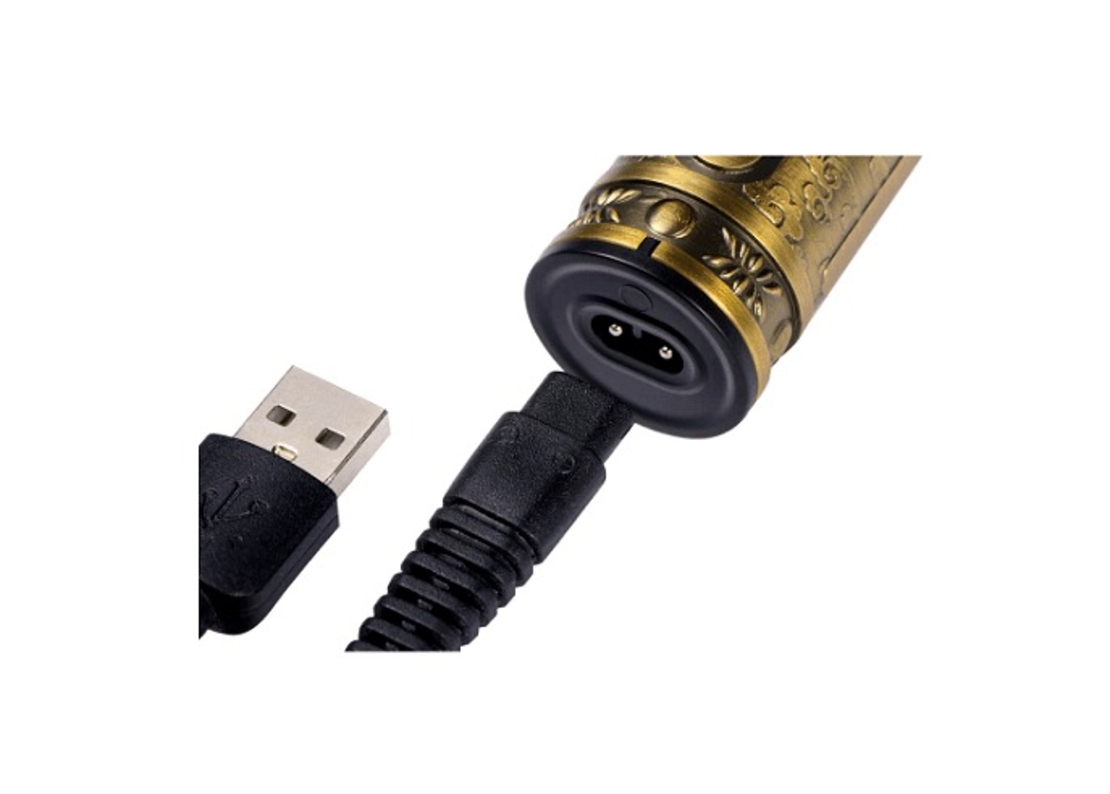 НЕМСКА Машинка за подстригване VGR V-085, 10 W, Закалено острие, Четка за почистване, USB кабел за зареждане, Златен + ЛЕД ФЕНЕР