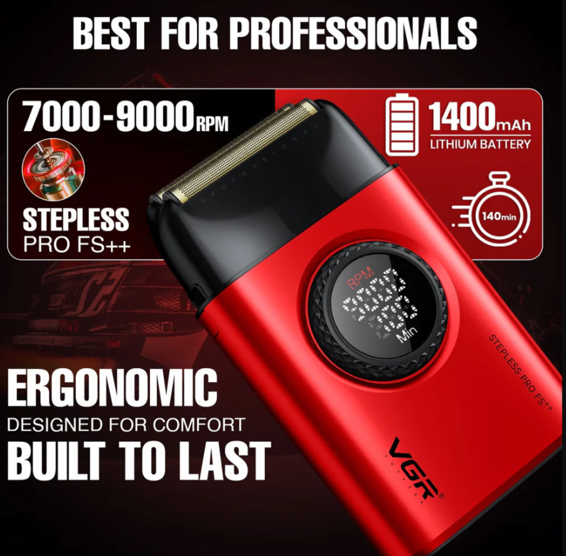 НЕМСКИ Професионален Комплект За Бръснене VGR V-977-V-377 RED EDITION