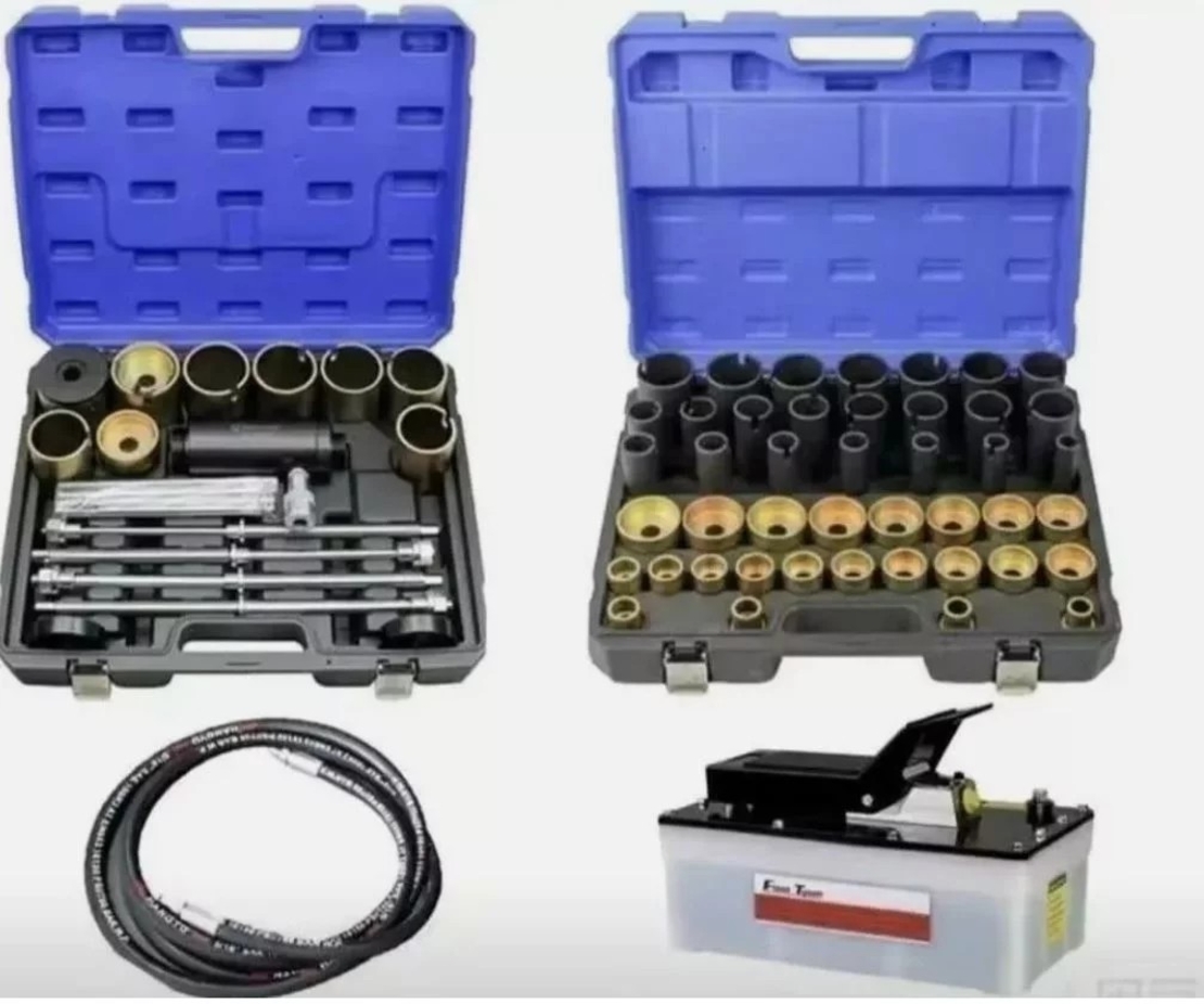 НЕМСКИ Немски Хидравличен Комплект за Монтаж и Демонтаж на Шарнири Втулки Лагери Семеринги KRAFTWELLE + ЛЕД ФЕНЕР