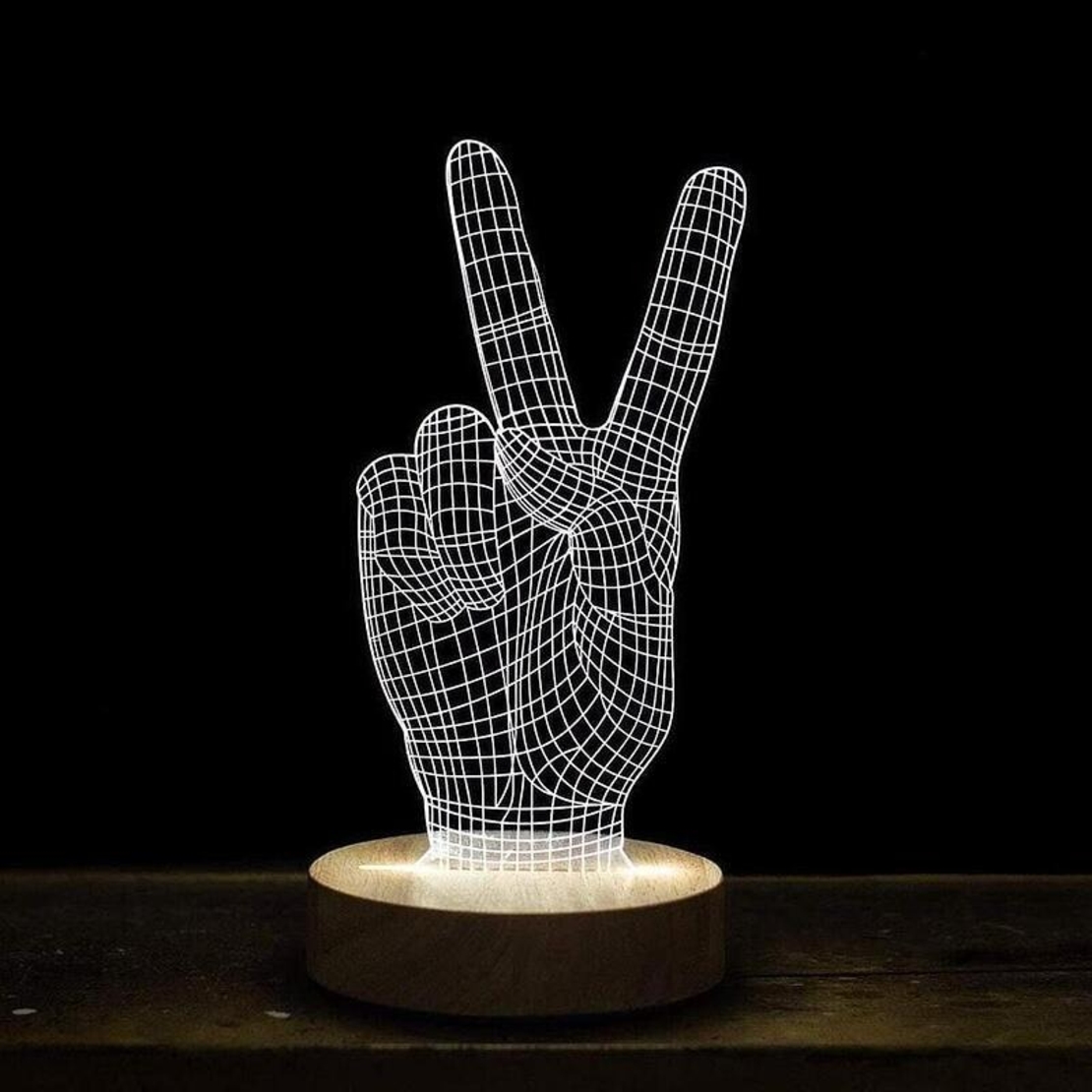 НЕМСКА Холограмна LED 3D нощна лампа с различни форми + ЛЕД ФЕНЕР