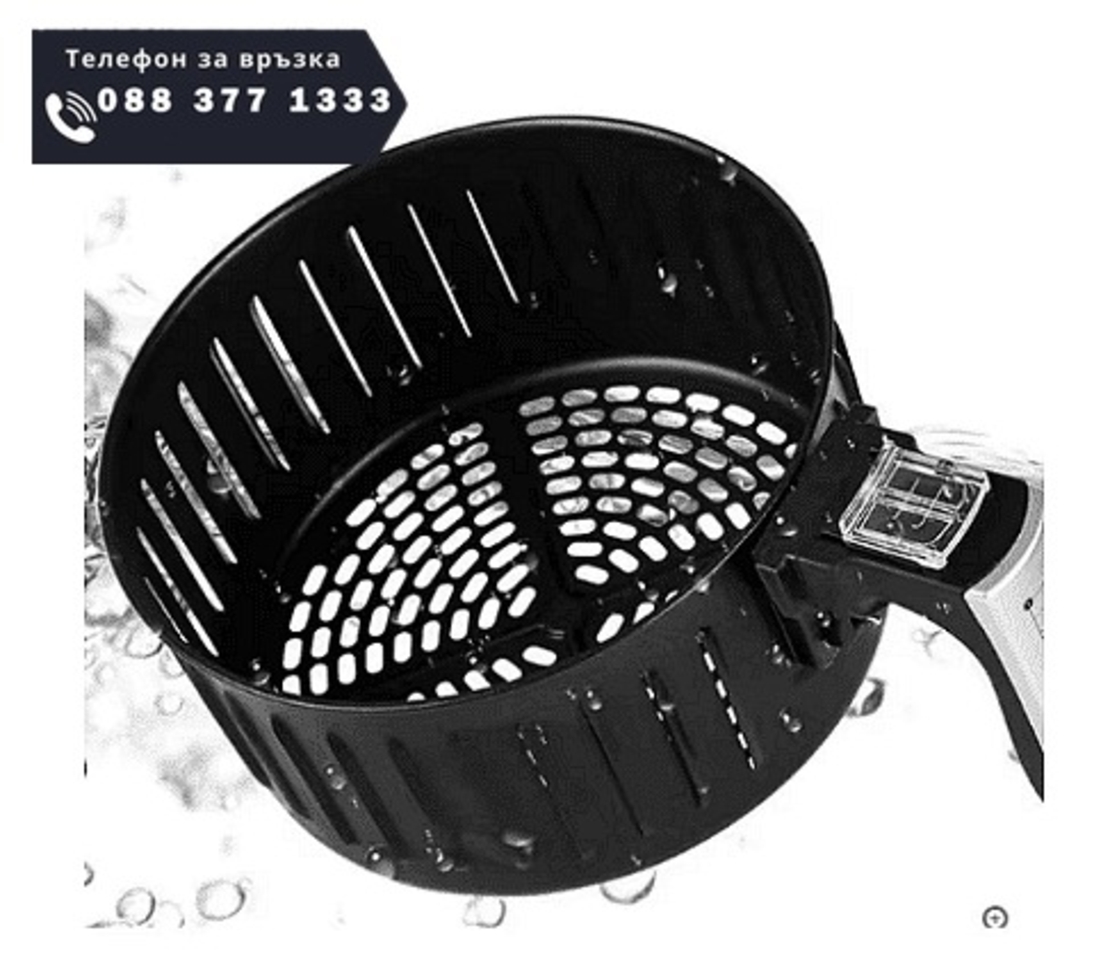 НЕМСКИ Фритюрник Silver Crest, С горещ въздух, С функция печене, 6л, 2400 W, Подарък силиконова подложка + ЛЕД ФЕНЕР