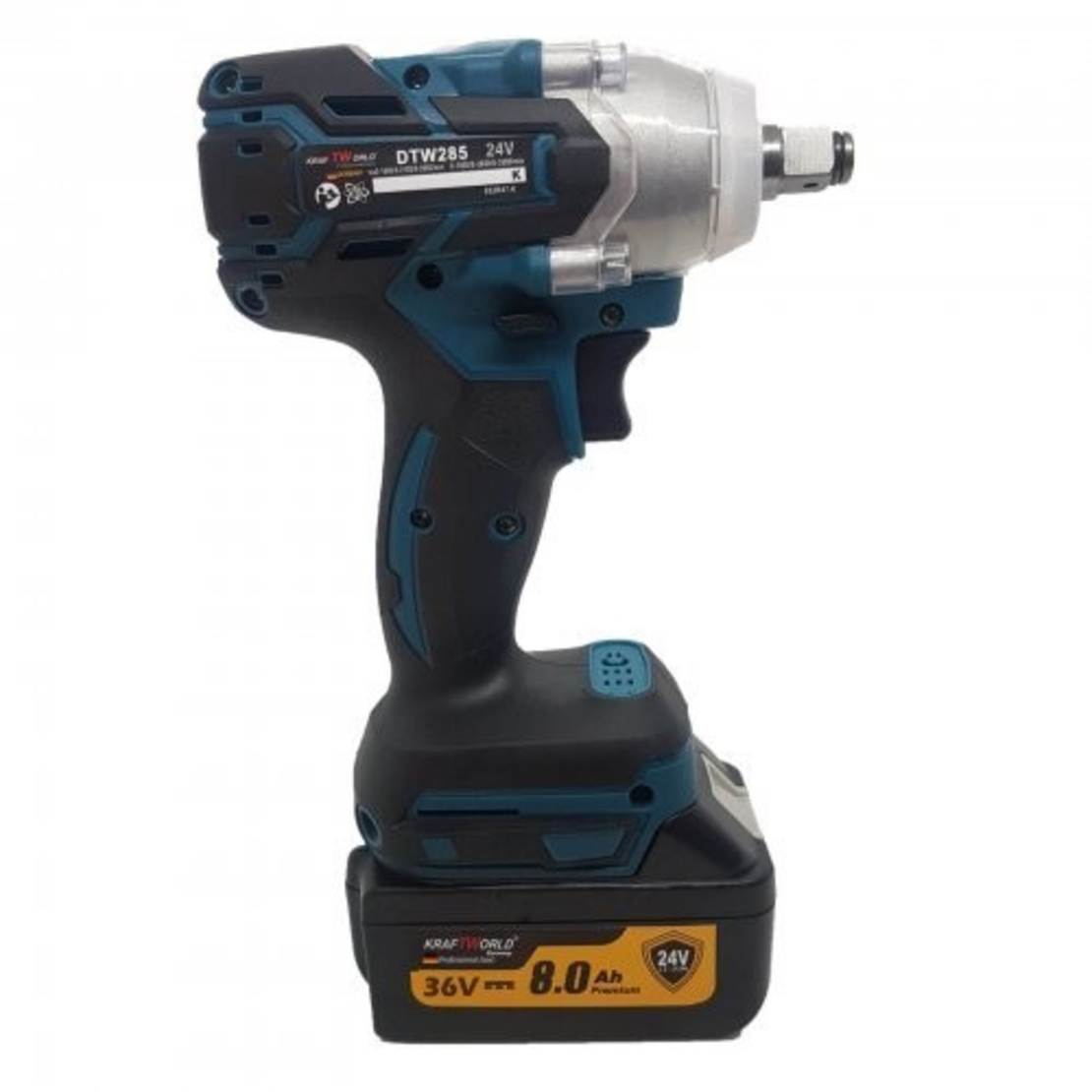 НЕМСКИ Безчетков Комбиниран Акумулаторен Ударен Гайковерт-Винтоверт KraftWorld 36V 8Ah 850 N/m + ЛЕД ФЕНЕР