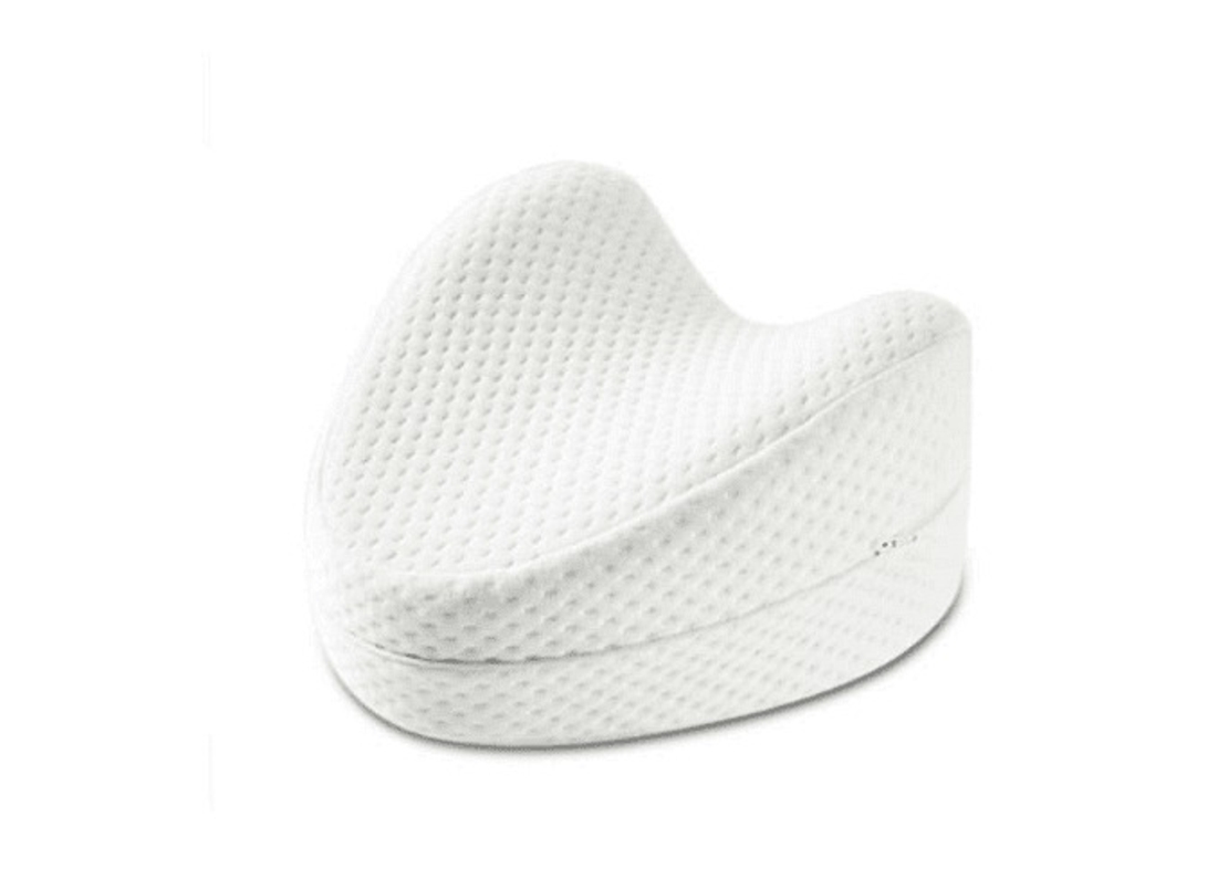 НЕМСКА LEG PILLOW Мемори възглавница за крака с анатомична извивка Sleepy, Бяла + ЛЕД ФЕНЕР