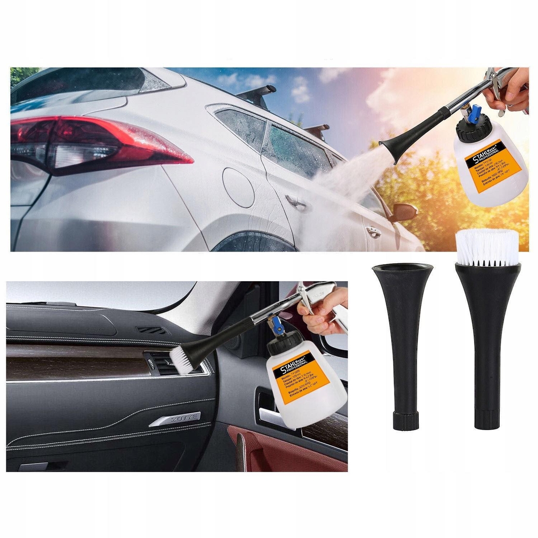 НЕМСКИ Пистолет за професионално пране и почистване Торнадор STAHLMAYER + ЛЕД ФЕНЕР