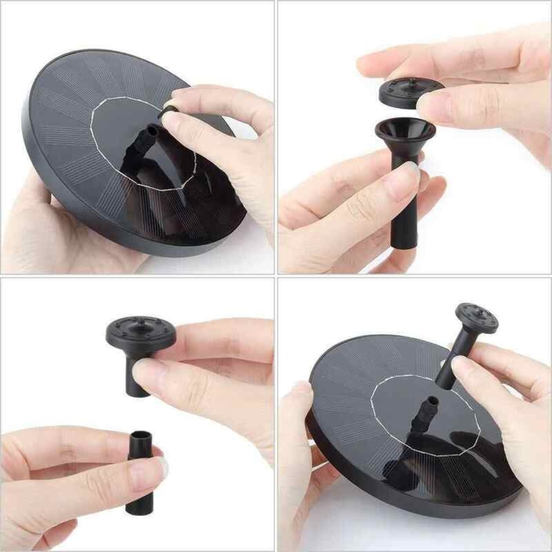 НЕМСКИ Соларен фонтан за градина + ЛЕД ФЕНЕР