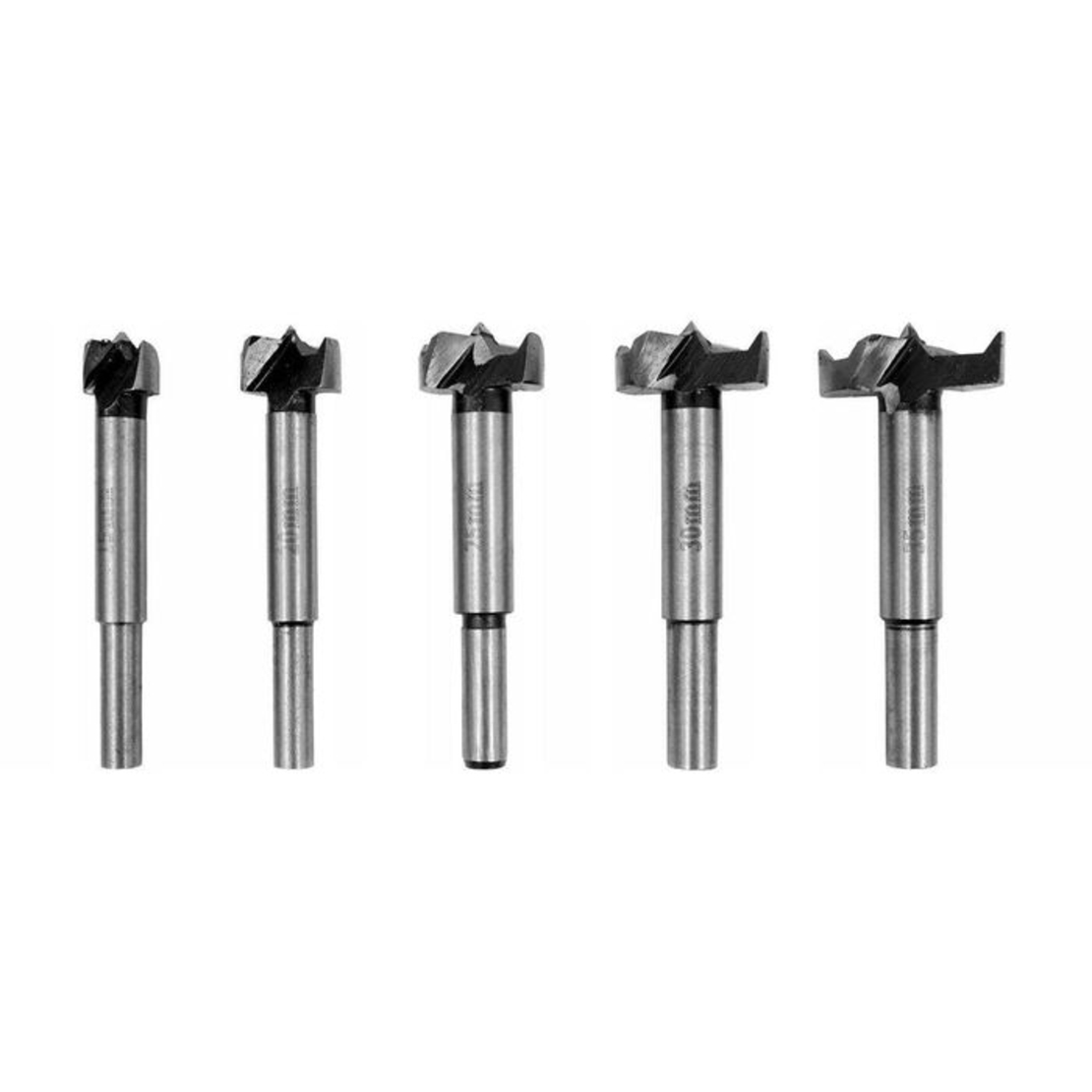 НЕМСКИ Комплект Фрезери За Дърво VOREL 15-35 мм, 5 броя + ЛЕД ФЕНЕР