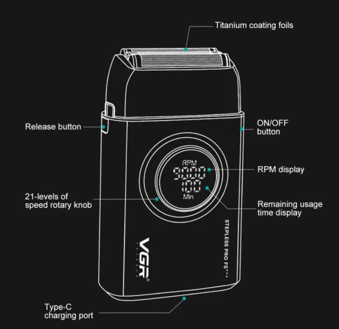 НЕМСКИ Професионален Шейвър VGR V-378 Red