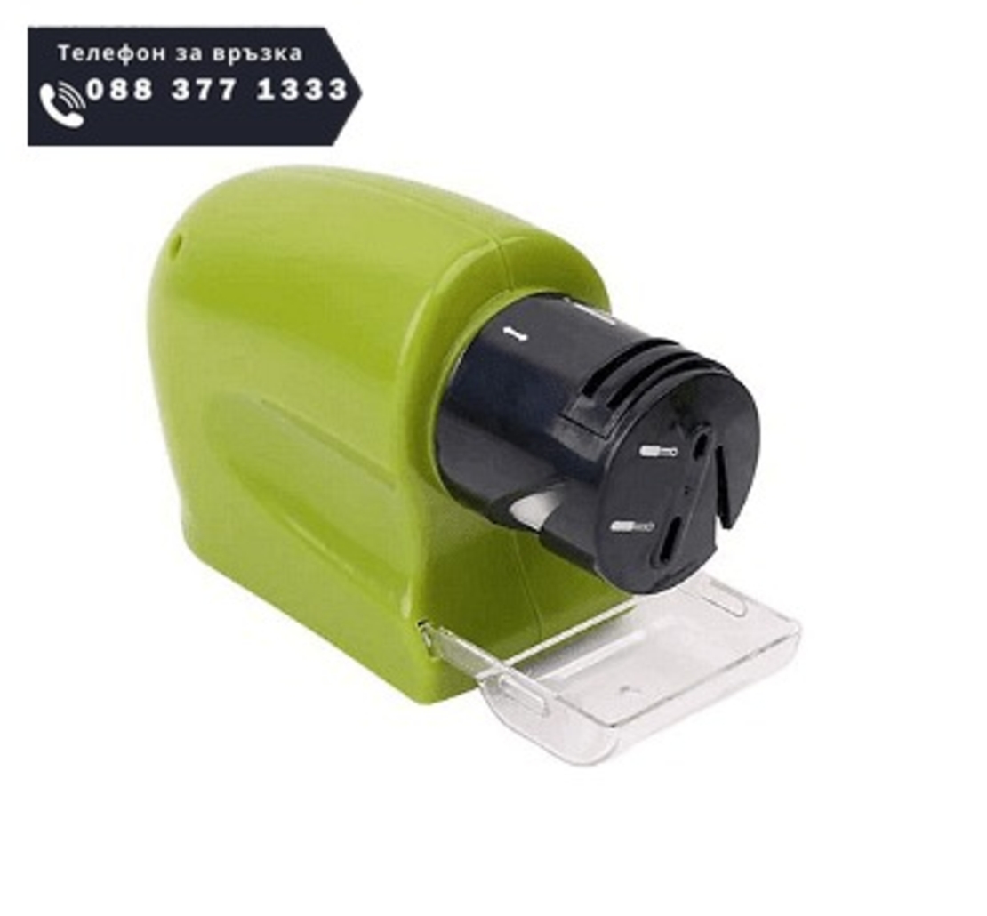 НЕМСКО Електрическо точило за ножове, Swifty Sharp, Зелено + ЛЕД ФЕНЕР