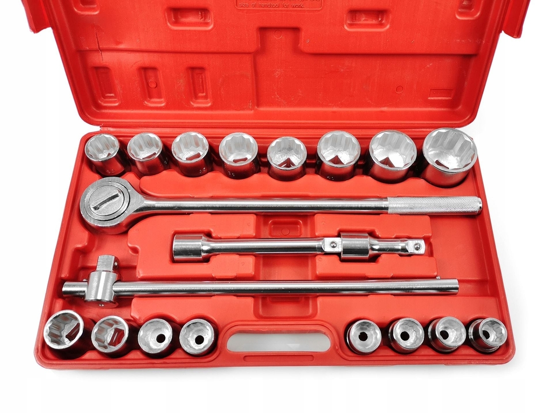 НЕМСКО Гедоре 21 части 3/4 6-стенен или 12-стенен 19-50мм Mar-Pol + ЛЕД ФЕНЕР