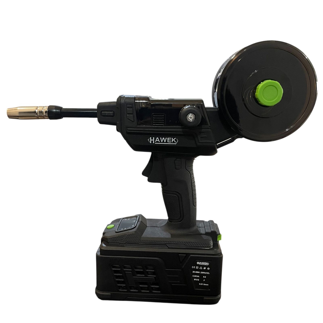 НЕМСКИ Инверторен Телоподаващ Апарат Без Газ Hawek 400A + ЛЕД ФЕНЕР