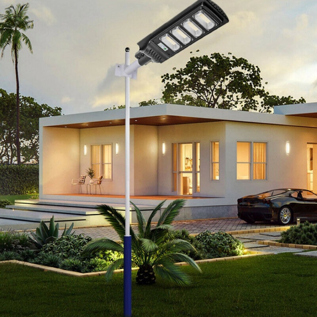 НЕМСКА LED СОЛАРНА ЛАМПА водоустойчива 500W JMK + ЛЕД ФЕНЕР