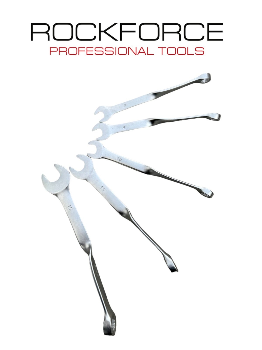 НЕМСКИ Звездогаечни Ключове Twist ROCKFORCE 5 части + ЛЕД ФЕНЕР