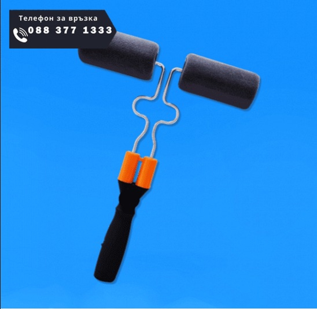 НЕМСКИ Двустранен регулируем валяк за боядисване + ЛЕД ФЕНЕР