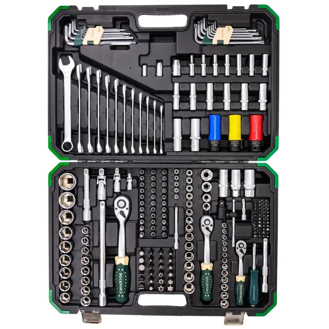 НЕМСКО Гедоре 222 Части 1/4″, 3/8″, 1/2″ ROCKFORCE + ЛЕД ФЕНЕР