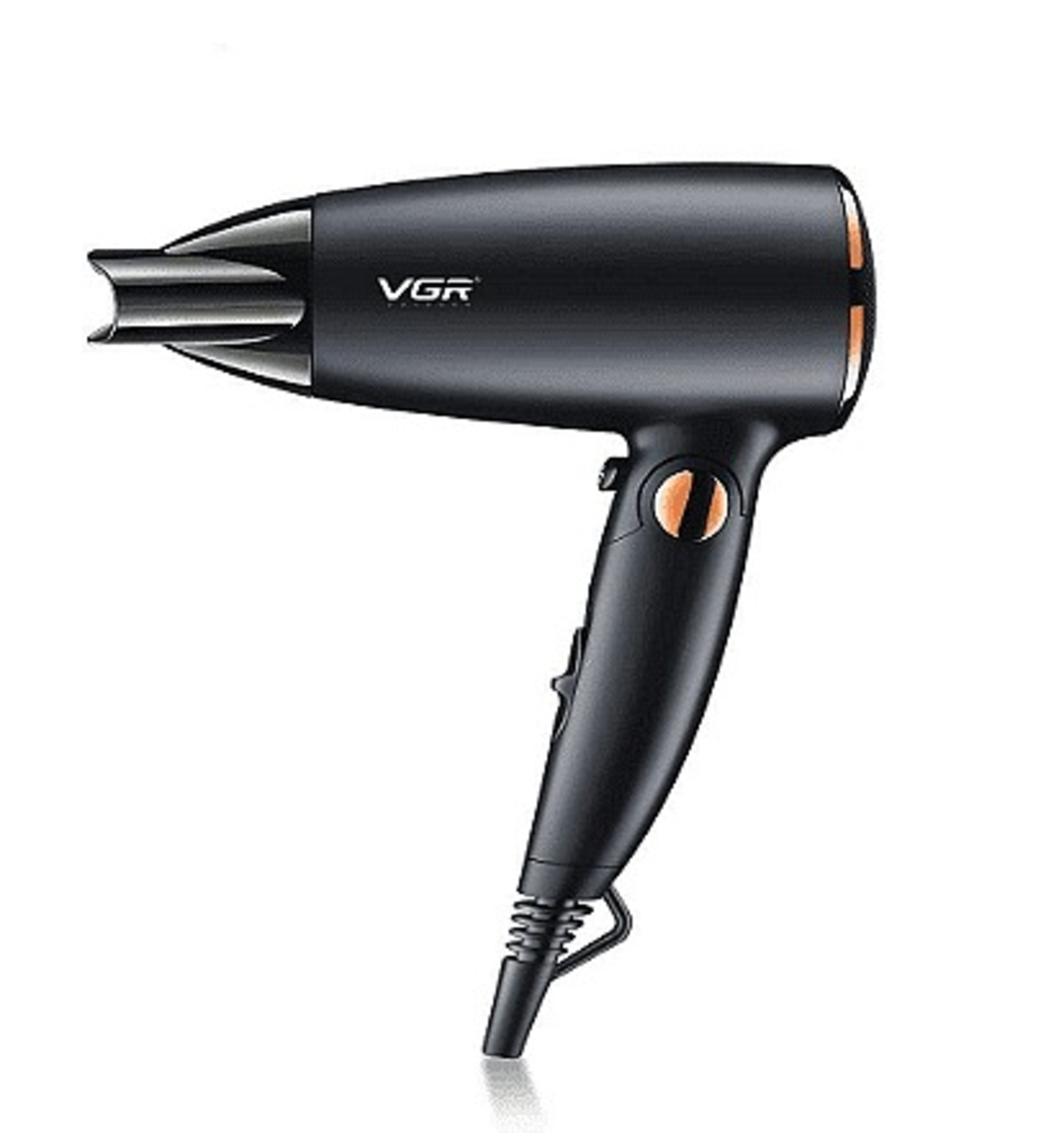 НЕМСКА Сешоар VGR V-439, Технология с отрицателни йони, 3 нива на топлината, Черен + ЛЕД ФЕНЕР