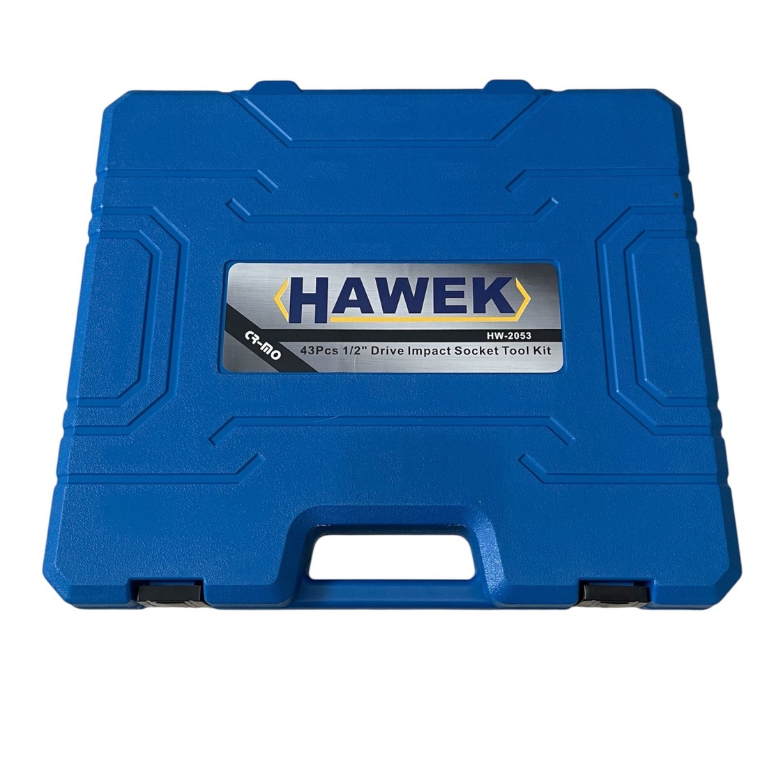 НЕМСКИ Професионален комплект ударни вложки и удължения 43части – 1/2“ (Cr-Mo) , HAWEK , HW-2053 + ЛЕД ФЕНЕР