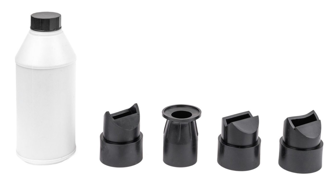 НЕМСКИ Пневматичен Пясъкоструен Пистолет 1 литър с 4 дюзи JCB за Пясъкоструйка + ЛЕД ФЕНЕР