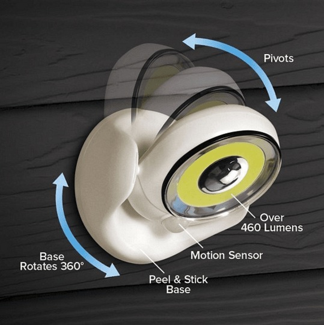 НЕМСКИ LED лампа с датчик зa движение, Работи на батерии + ЛЕД ФЕНЕР