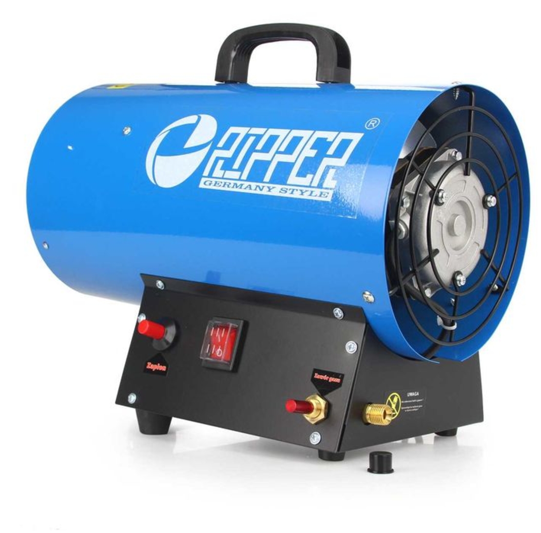 НЕМСКИ Индустриален газов калорифер с регулатор Ripper LPG + ЛЕД ФЕНЕР