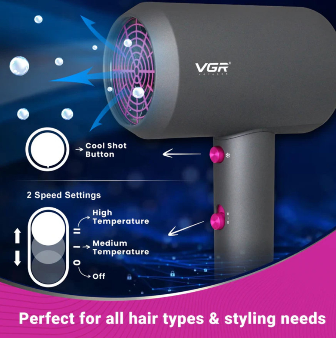 НЕМСКИ Професионален Сешоар VGR V-400 черен