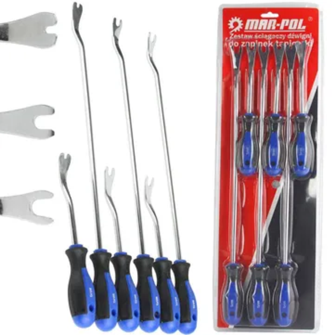 НЕМСКО Лостове за демонтаж на щипки интериор за тапицерия метални вилки + ЛЕД ФЕНЕР