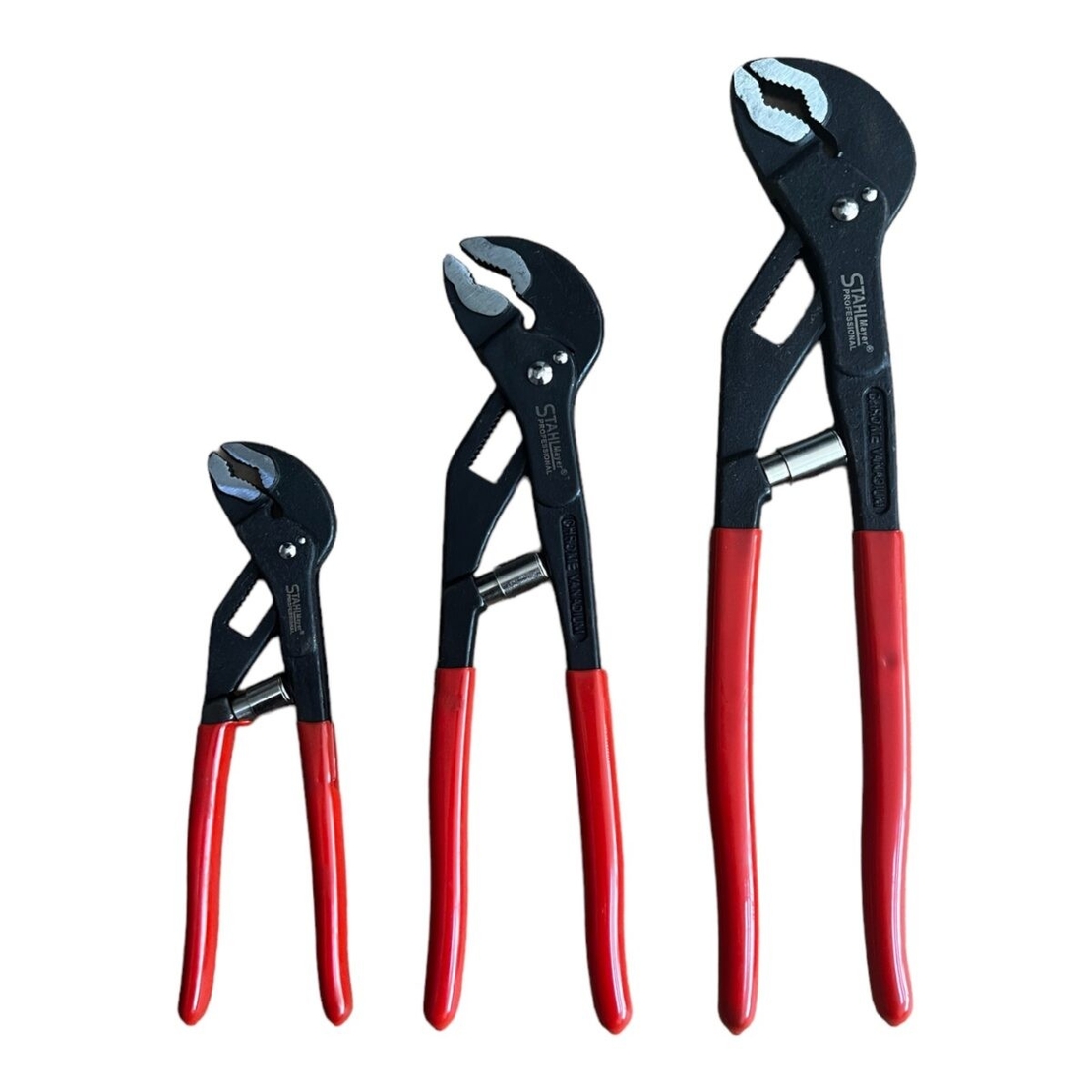НЕМСКИ Клещи Гарги Комплект 3 броя STAHL MAYER 175мм 250мм 300мм Автоматични + ЛЕД ФЕНЕР
