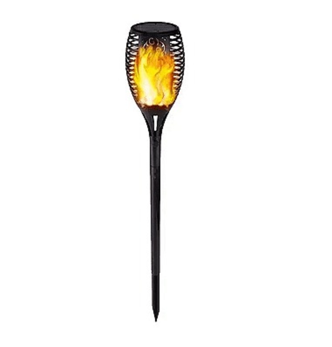 НЕМСКИ Комплект LED соларни лампи, Тип факли с пламъчен ефект, 4 броя + ЛЕД ФЕНЕР