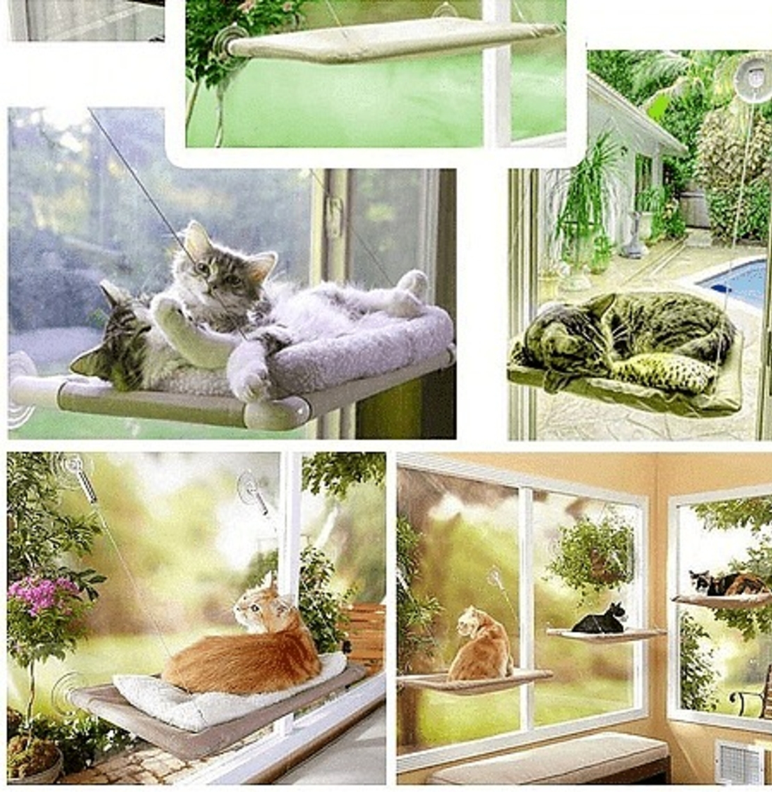 НЕМСКО Легло за котки тип хамак, Залепване с вакум вендузи + ЛЕД ФЕНЕР