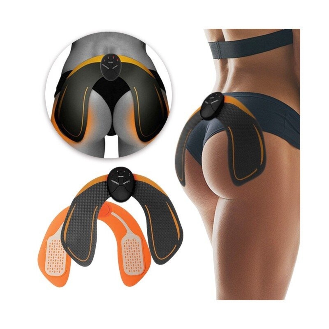 НЕМСКИ Електростимулатор за стягане и оформяне на задните мускули EMS HIPS TRAINER + ЛЕД ФЕНЕР..