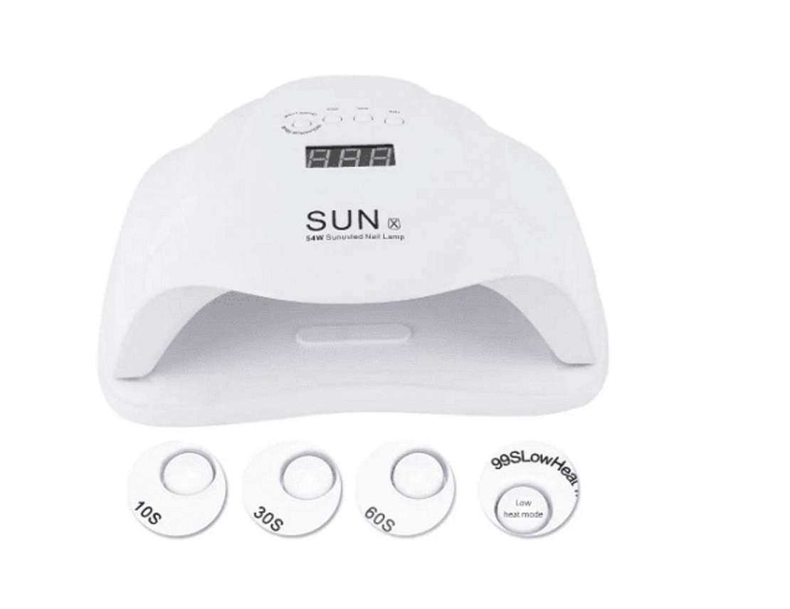НЕМСКА Комбинирана лампа за маникюр и педикюр SUN X, Бяла, UV LED, 54W + ЛЕД ФЕНЕР