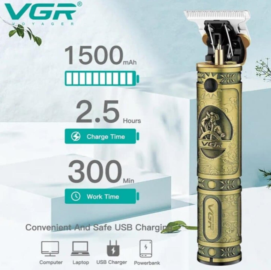 НЕМСКИ Безжичен Тример За Коса И Брада VGR V-085