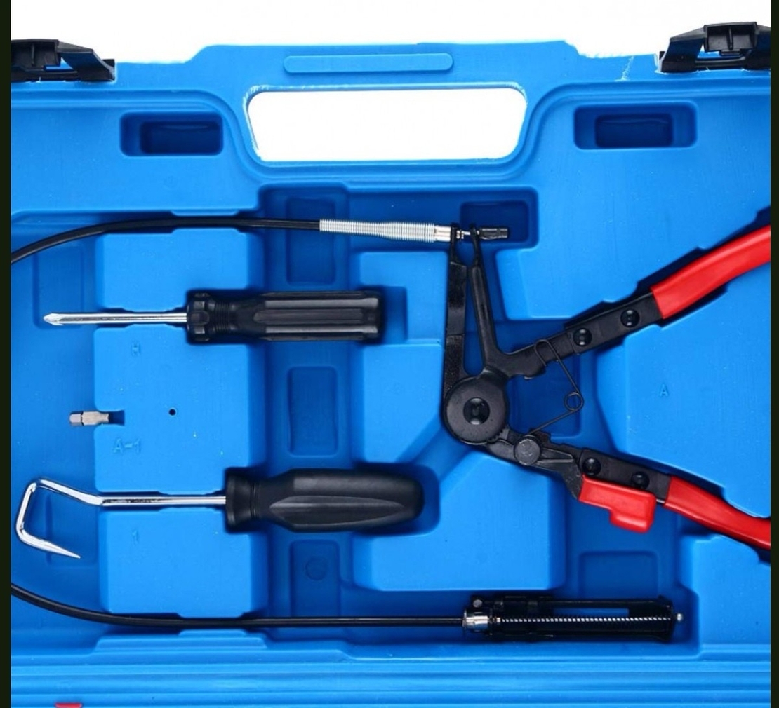 НЕМСКИ Клещи за Водни Съединения 9 части Скоби + ЛЕД ФЕНЕР