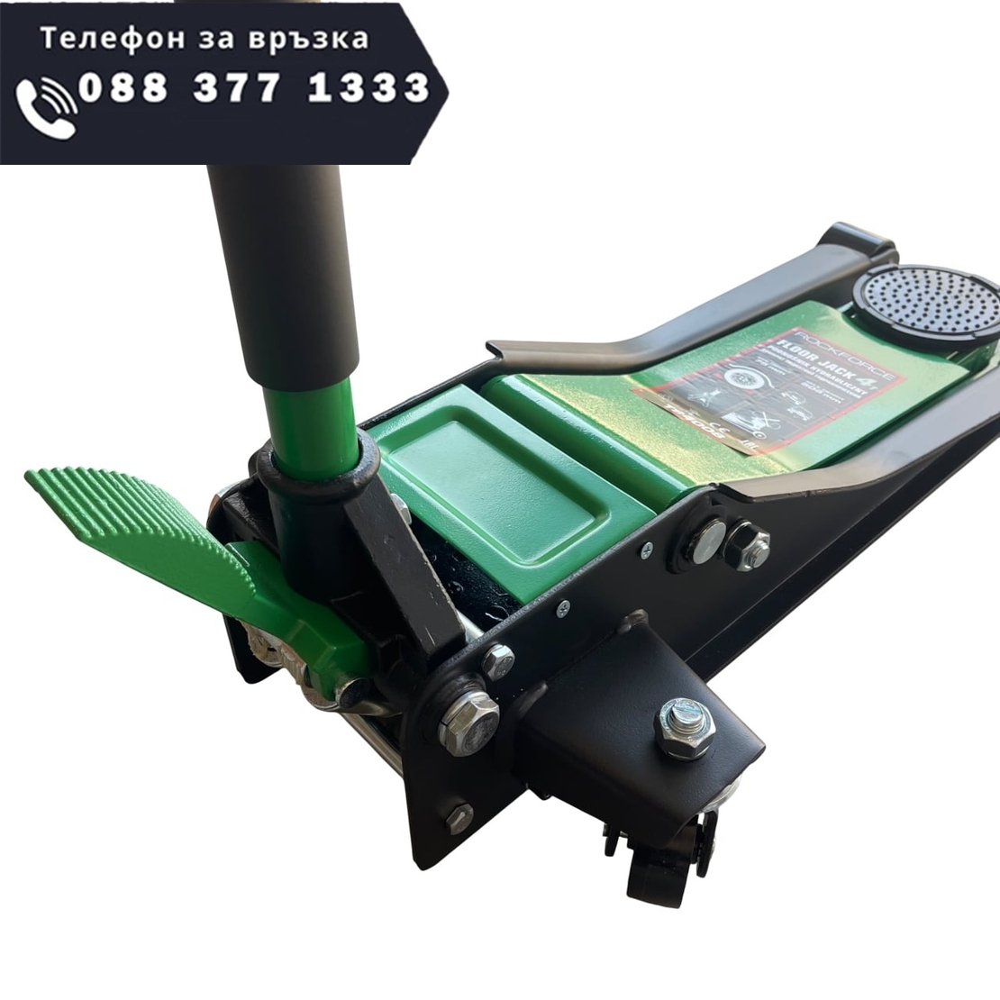 НЕМСКИ НИСКОПРОФИЛЕН КРИК КРОКОДИЛ 4 ТОНА С ДВЕ ПОМПИ И ПЕДАЛ 75 – 505ММ ROCKFORCE + ЛЕД ФЕНЕР