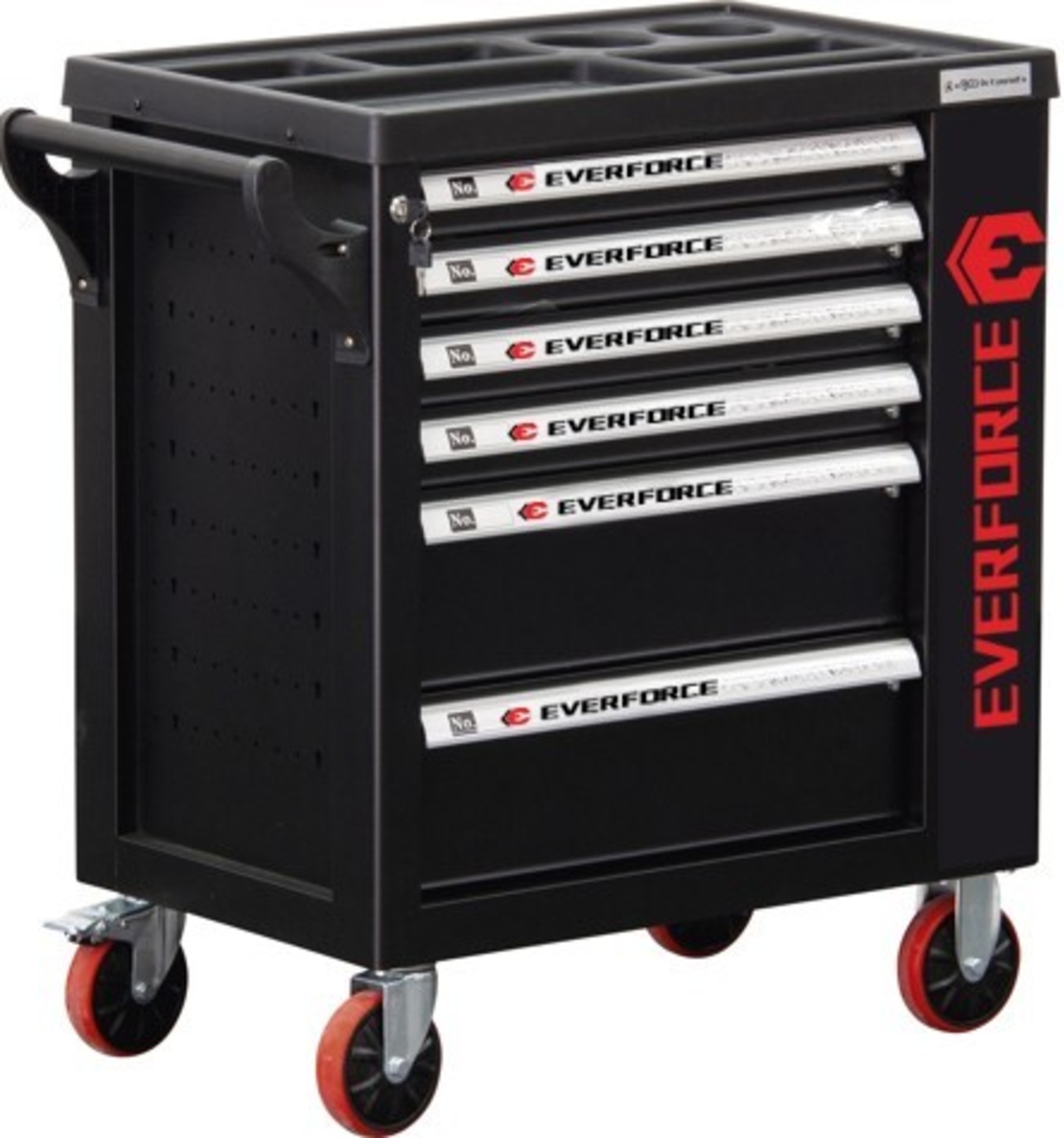 НЕМСКИ Шкаф за Инструменти с 7 чекмеджета EVERFORCE + ЛЕД ФЕНЕР
