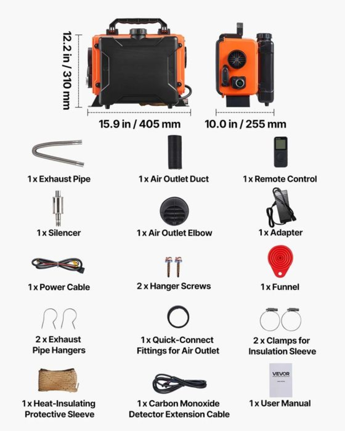 НЕМСКА 8KW дизелова печка за автомили + ЛЕД ФЕНЕР