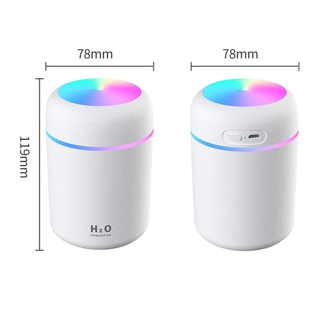 НЕМСКИ Мини Дифузер и овлажнител за етерични масла 300Ml + ЛЕД ФЕНЕР