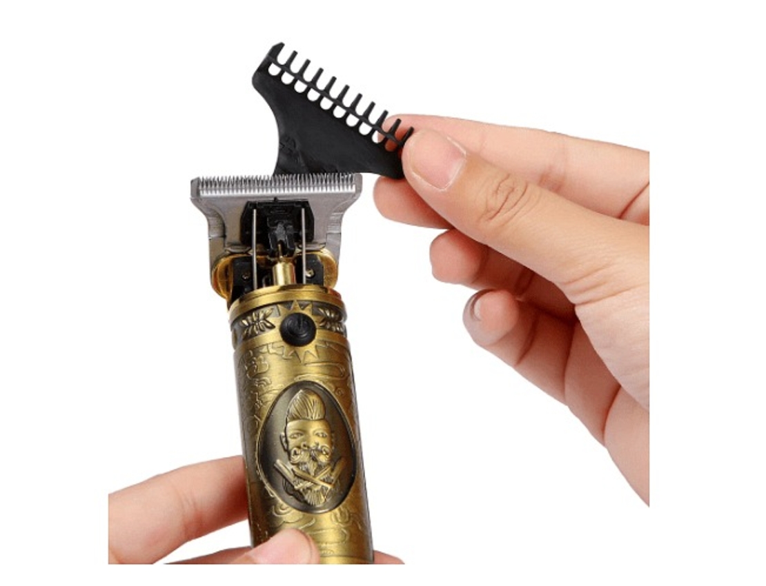 НЕМСКА Машинка за подстригване VGR V-085, 10 W, Закалено острие, Четка за почистване, USB кабел за зареждане, Златен + ЛЕД ФЕНЕР