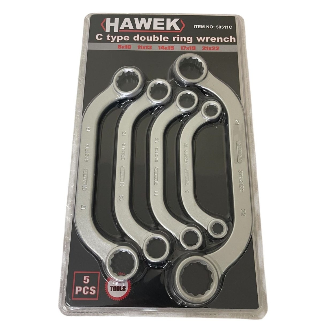 НЕМСКИ КОМПЛЕКТ ИЗВИТИ С – ОБРАЗНИ КЛЮЧОВЕ ЛУЛА HAWEK 50511C + ЛЕД ФЕНЕР