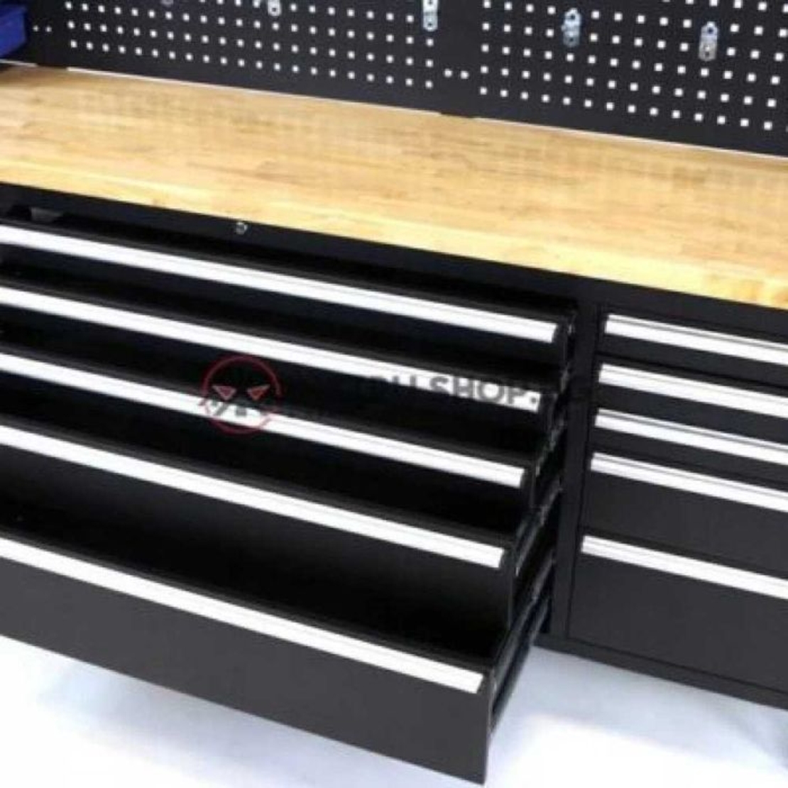 НЕМСКИ Подвижен Шкаф За Инструменти С Работен Плот ROCKFORCE+ЛЕД ФЕНЕР