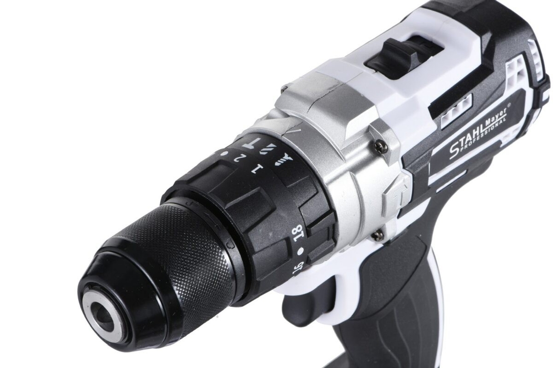 НЕМСКИ Акумулаторен Ъглошлайф 125мм и Акумулаторен Ударен Винтоверт 2в1 STAHLMAYER Метален Патронник 36V 8,0AH 2 Батерии + ЛЕД ФЕНЕР