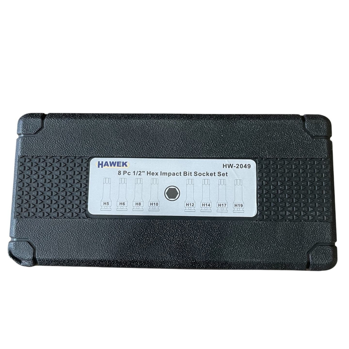 НЕМСКИ УДАРНИ БИТОВЕ КОМПЛЕКТ 1/2 – ШЕСТОГРАМ 8 ЧАСТИ HAWEK HW-2049 + ЛЕД ФЕНЕР