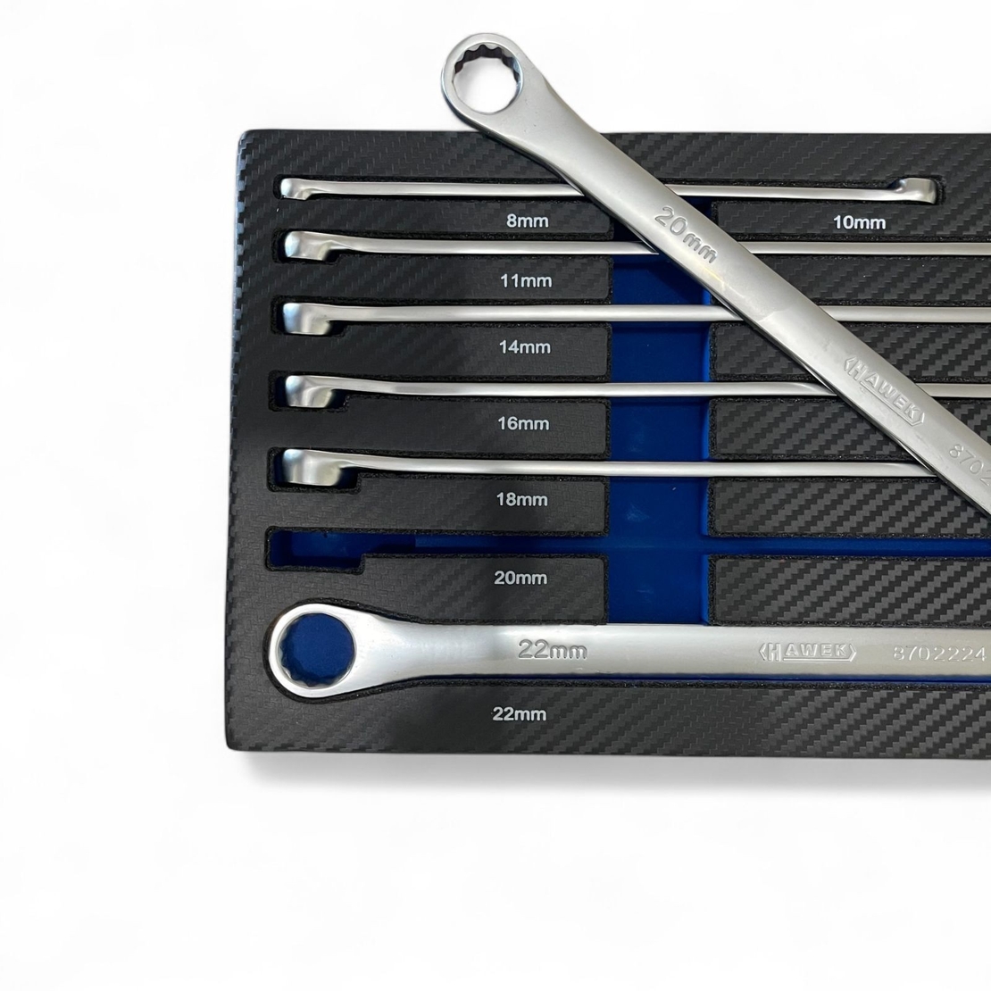 НЕМСКИ КОМПЛЕКТ КЛЮЧОВЕ ДЪЛГИ ПРАВИ ЗВЕЗДИ ( УДЪЛЖЕНИ) 8 – 24 ММ 7 ЧАСТИ HAWEK + ЛЕД ФЕНЕР